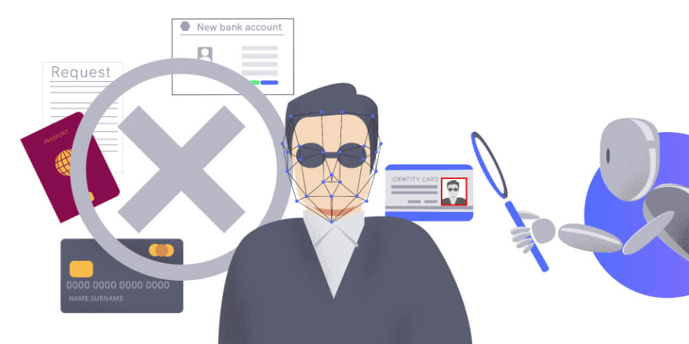 Illustration showing that machine learning and artificial intelligence can simplify KYC