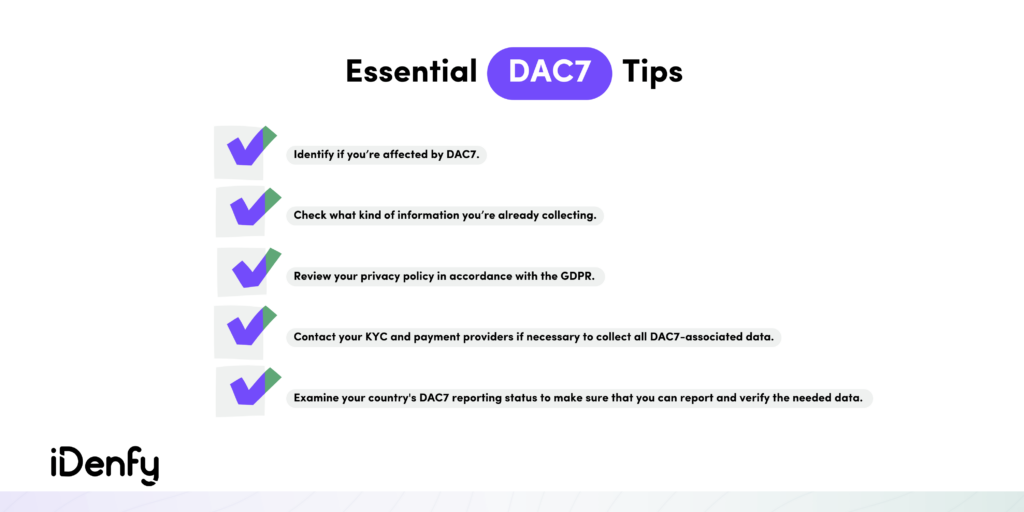 DAC7 Directive Reporting Obligation Essential Tips