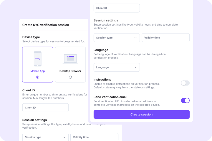 Know Your Business KYC verification creation