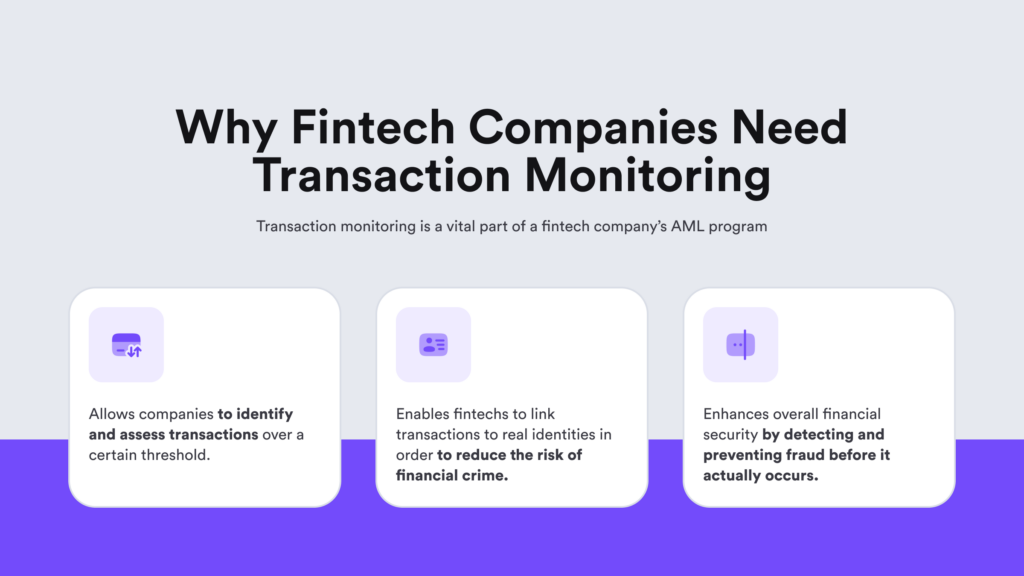 Transaction Monitoring software reasons for fintech company