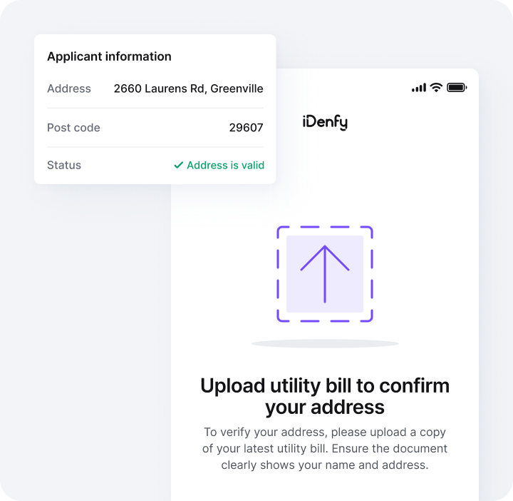 An example of address verification via utility bill.