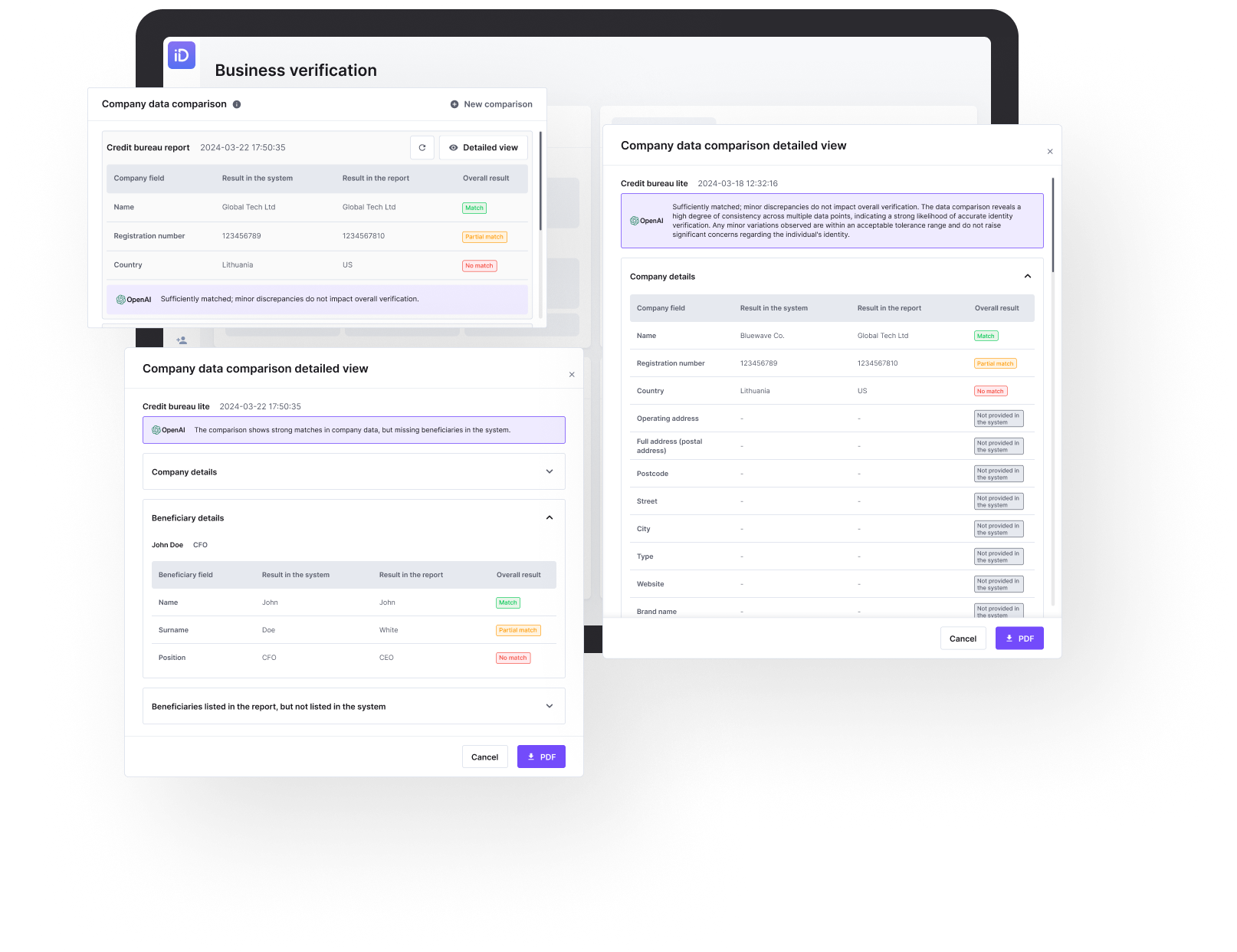 AI company data crossmatch solution