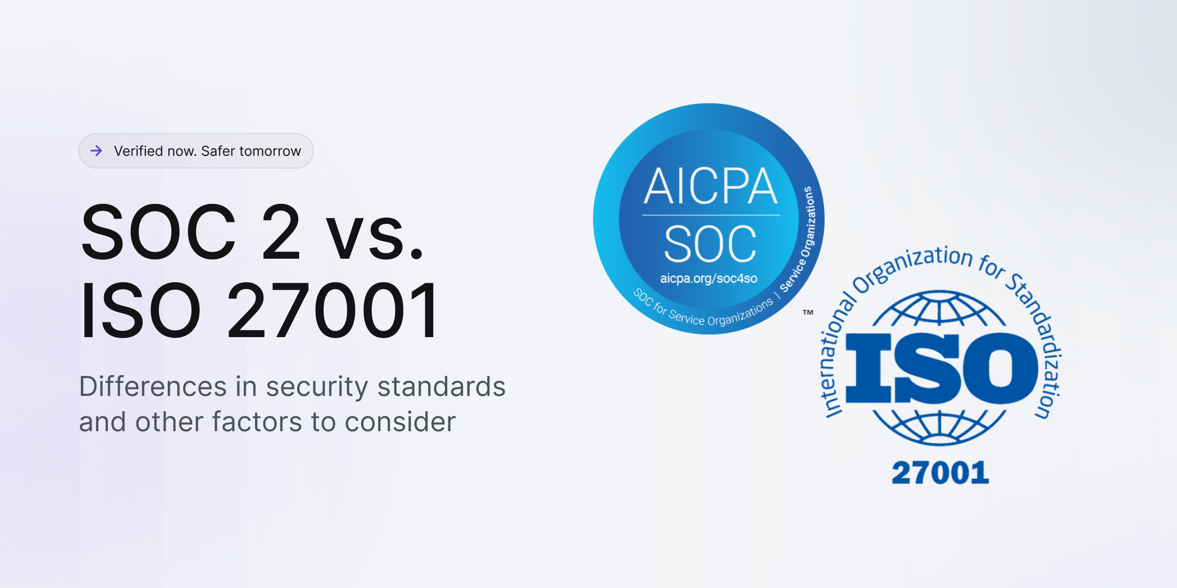 SOC 2 vs. ISO 27001.