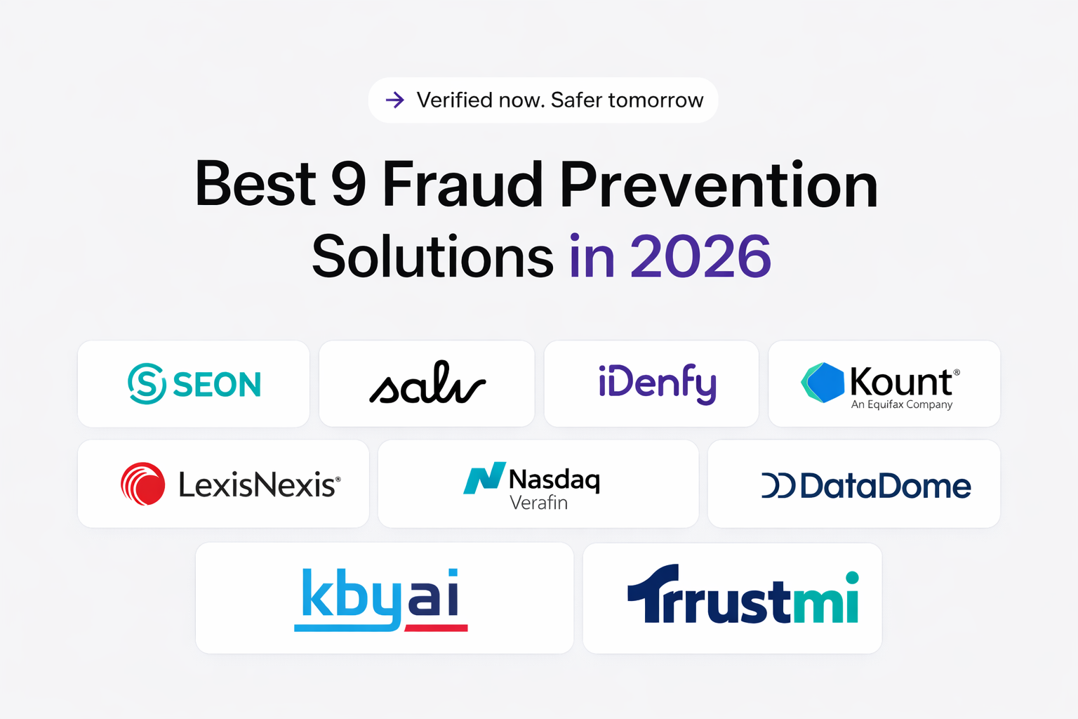 Best nine fraud prevention solutions in 2026