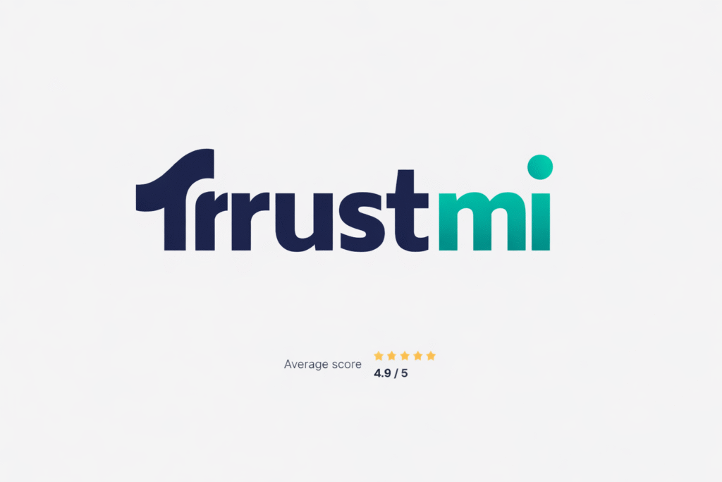 Trustmi logo with the ranking of 4.9 out of 5 stars.
