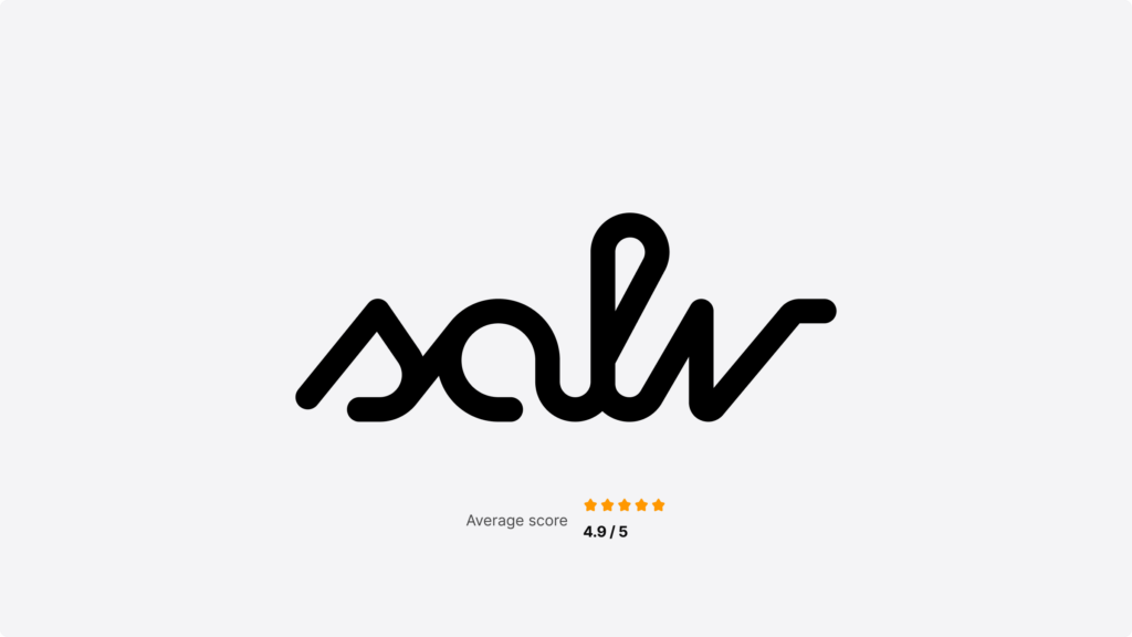 Salv logo with the ranking of 4.9 out of 5 stars.