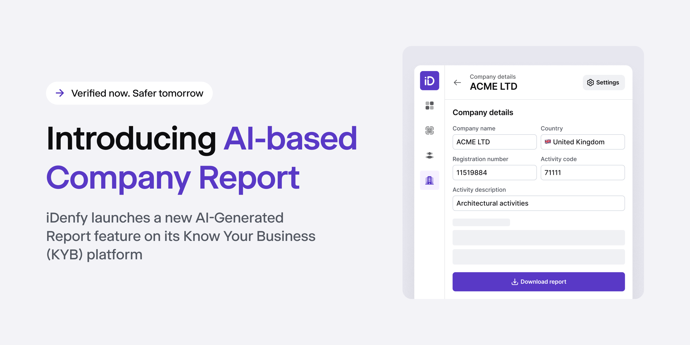 AI-based company report