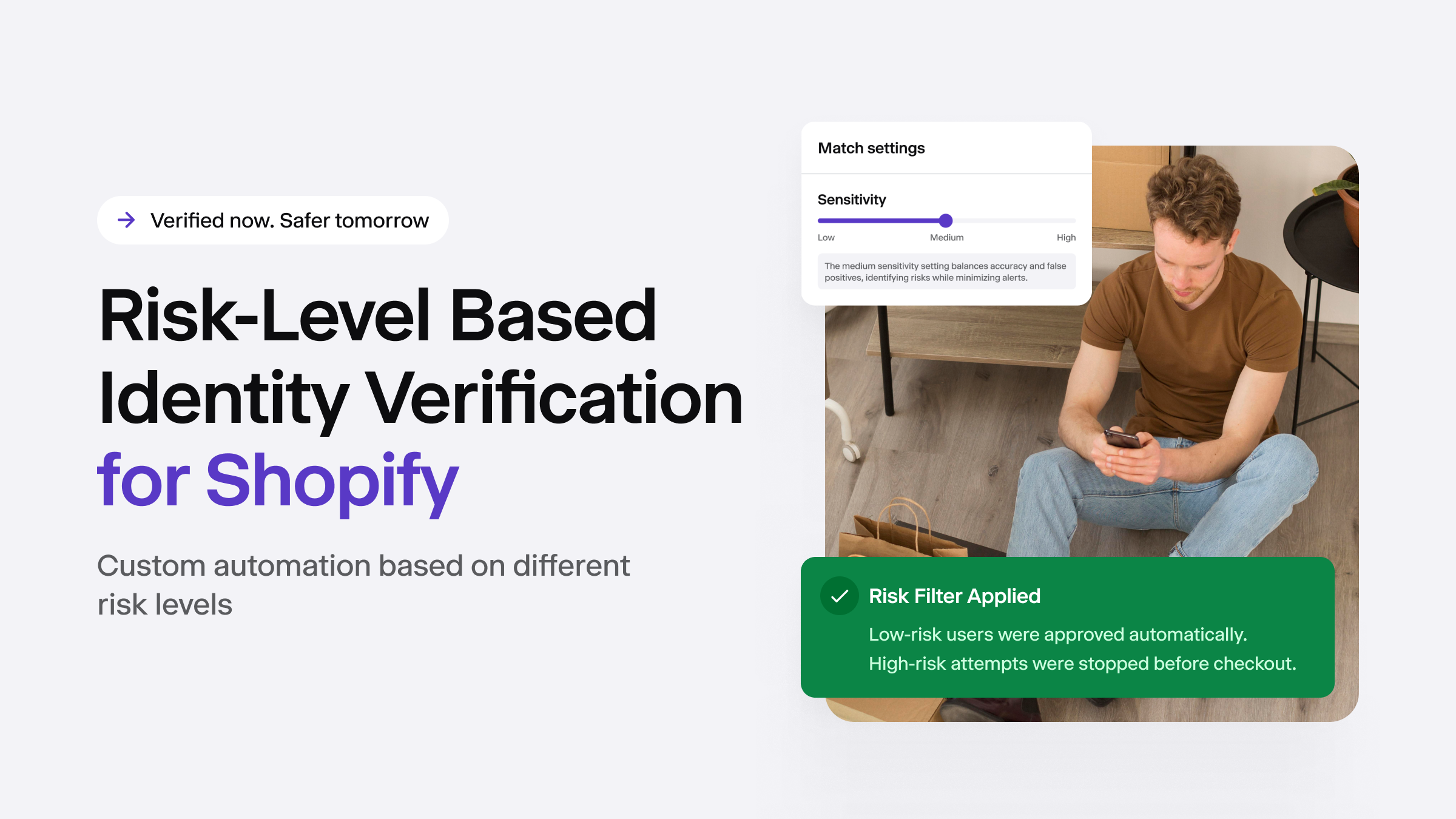 Risk-level based identity verification for Shopify.